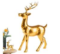 Kustimantu Figure di cervo per esterni, decorazione da tavolo, scultura di animali, in resina, decorazione decorativa per la casa, lo studio, i ristoranti