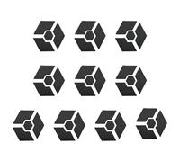 Kustimantu Gambe per vasi, set di 10 gambe per vasi da esterni, base esagonale per piante interne, soggiorno, camera da, ufficio, terrazza, patio, balcone, uso quotidiano