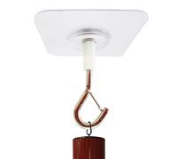 Kustimantu Gancio da soffitto, gancio adesivo molto resistente, senza foratura, forte gancio adesivo con chiusura di sicurezza per lanterna