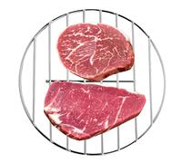 Kustimantu Griglia, griglia rotonda in filo | griglia in acciaio inox per cottura a vapore, fornelli da giardino, accessori per barbecue con ripiano