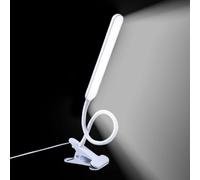 Kustimantu Lampada Da Scrivania LED - Lampada Da Lettura Con Braccio Oscillante E Morsetto - Luce Da Lettura USB Salva-Occhi | Per Studio Lavoro Pittura Bambini Ragazzi Dormitorio Camera Da Soggiorno
