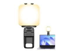 Kustimantu Lampada Selfie - Lampada video con illuminazione a 3 colori e modalità, pinza lampada pieghevole per studio macchina fotografica tablet creazione di contenuti