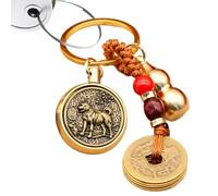 Kustimantu Lucky Angolo per, Cinese | Cinese Cinese Cinque imperatori Coin, Key Ring Luck Charm, Il successo della, la longevità, Il Pendente Coin