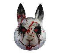 Kustimantu Maschera per coniglio Halloween | Maschera visiva Halloween | Accessorio per travestimento per festa celebrazione teatro spettacolo raduno familiare mascherata