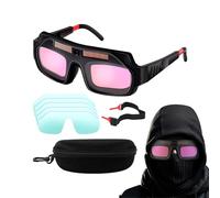 Kustimantu Occhiali protettivi oscuranti automatici per saldatura, oscuranti automaticamente, protezione per gli occhi con resistente ai raggi UV, regolabili, per levigatura industriale, lavori in