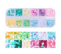 Kustimantu Paillettes per decorazione unghie, applique lucide, a forma di cuore, decorazione a lunga durata per costumi, matrimoni, spettacoli, celebrazioni e altro ancora