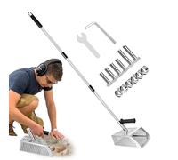 Kustimantu Pala per il Rilevamento dei Metalli - Pala di Rilevamento per la Sabbia,in Acciaio Inox con Manico Lungo Antiscivolo per Attività di Tamissaggio, Scavaggio e Caccia al Tesoro sulla