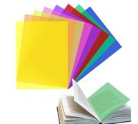 Kustimantu Pellicole colorate in caso di dislessia, pellicole colorate come aiuto per la lettura, formato A4, 8 pezzi, filtro colorato, strumenti per aiutare la chiarezza e il relax