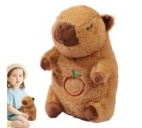 Kustimantu Peluche a forma di capybara con respiro, respiro Capybara, con battito cardiaco, rilassante, peluche per il compleanno, cestino pasquale
