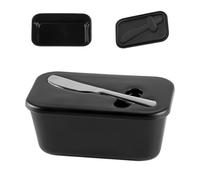 Kustimantu per burro con coperchio, contenitore ermetico per burro con taglierina per cucina - vassoio dispenser per ripiano da tavolo cucina pic-nic colazioni campestre