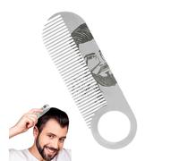 Kustimantu Pettine per baffi, pennello per lo styling dei baffi, accessorio ergonomico da uomo, previene la rottura dei capelli durante la modellazione e lo styling
