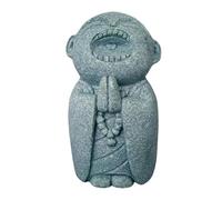 Kustimantu Piccola statua di Buddha, statua di Buddha per esterni, felicità, decorazione buddista, trasmissione positiva per meditazione, yoga, calmante, camera d'acquario