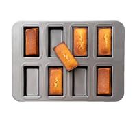 Kustimantu Piccoli stampi per torte di formaggio, piccole pagnotta per cuocere | Rettangolo - pan - 8 pane cavità non strato muffin cupcake vassoio rettangolare per brownies, torte di formaggio