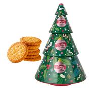 Kustimantu Scatola di latta per biscotti di Natale, a forma di albero di Natale, per caramelle, dolci, per fai da te, vacanze, tutti i giorni, cioccolato, dolci, cibo, casa, compleanni e matrimoni