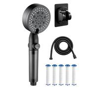 Kustimantu Soffione doccia con filtro per acqua calcarea - Filtro doccia manuale pratico e flessibile accessorio da bagno con doccia regolabile per animali domestici dormitorio e appartamento