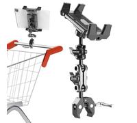 Kustimantu Supporto per tablet su tapis roulant | Supporto morsetto per dispositivi | Regolabile per cellulare per leggere notizie Videochiamate Palestra Casa Bicicletta Esercizio | Passeggino