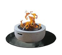 Kustimantu Tappeto Braciere - Base Rotonda A Doppia Faccia Ignifuga Per Grigliate - Tappeto Fornello Campeggio - Per Giardino Terrazza Patio Cortile Balcone Pontile Cortile Posteriore E Giardino