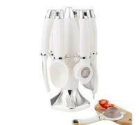 Kustimantu Utensili da cucina, Set di accessori da cucina con supporto, pelapatate apribottiglie grattugia scolapiatti per preparazione pasto pasticceria casa vacanza campeggio famiglia