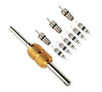 Kustimantu Utensili per la riparazione di condizionatori d'aria per auto, set di precisione di 10 nuclei di valvole AC per impianti di riscaldamento, ventilazione, condizionatori, camper e