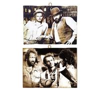 KUSTOM ART 2 Quadrate Bud Spencer und Terence Hill. 25x 18 cm.