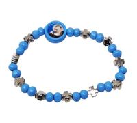 KUSTOM ART Braccialetto Religioso San Padre Pio con Croci Colore Blu Elegante e Resistente 0351 EZL