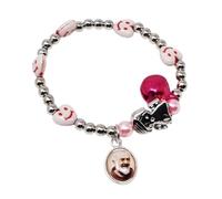 KUSTOM ART Braccialetto Religioso San Padre Pio con Cuori Smiles Colore Rosa Elegante e Resistente 800/TM