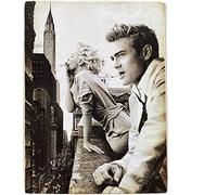 KUSTOM ART Calamita (magnete) Serie Attori Famosi Hollywood Marilyn Monroe James Dean Stile Vintage da Collezione Stampa su Legno 10x6 cm