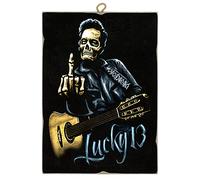 KUSTOM ART Immagine in stile vintage da collezione Lucky 13" stampa in legno a forma di laser made in Italy - Idea regalo