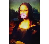 KUSTOM ART Poster da Parete Monna Lisa Gioconda Leonardo Da Vinci Stampa Artistica su Carta Patinata 40x30 cm Senza Cornice