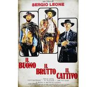 KUSTOM ART Poster Decorativo da Parete da Collezione Serie Locandina Film Celebri Il Buono Il Brutto Il Cattivo Stampa Laser su Carta Patinata 40x30
