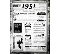 KUSTOM ART Poster Decorativo da Parete Serie Citazioni e Aforismi Avvenimenti Importanti e Informazioni Anno 1951 Stampa su Carta Patinata 40x30 cm Senza Cornice Idea Regalo Compleanno Anniversario
