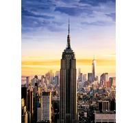 KUSTOM ART Poster Decorativo da Parete Serie Immagini Metropoli New York Empire State Building Stampa Artistica su Carta Patinata 40x30 cm Senza Cornice