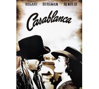 KUSTOM ART Poster Decorativo da Parete Serie Locandina Film Celebri Casablanca con Humphrey Bogart, Ingrid Bergman e Paul Henreid Stampa Artistica su Carta Patinata 40x30 cm Senza Cornice