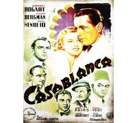 KUSTOM ART Poster Decorativo da Parete Serie Locandine Film Celebri Casablanca con A. Bogart & Ingrid Bergman Stampa Artistica su Carta Patinata 40x30 cm Senza Cornice