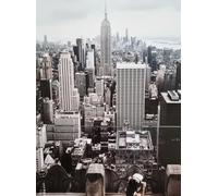 KUSTOM ART Poster Decorativo da Parete Serie Paesaggi e Città New York Manhattan Skyline Empire State Building Stampa su Carta Patinata 40x30cm Senza Cornice