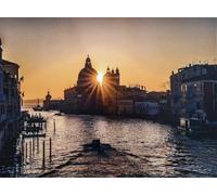 KUSTOM ART Poster Decorativo da Parete Serie Paesaggi e Città Venezia Tramonto Canal Grande e Basilica di San Marco Stampa Artistica su Cartoncino 40x30cm Senza Cornice