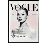 KUSTOM ART Poster Decorativo da Parete Serie Personaggi Celebri Audrey Hepburn Pubblicità Stampa Artistica su Carta Patinata 42x30 cm Senza Cornice