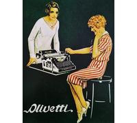 KUSTOM ART Poster Decorativo da Parete Serie Pubblicità Vintage Olivetti Macchina da Scrivere Stampa su Cartoncino 40x30cm Senza Cornice