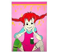 KUSTOM ART Quadro da Parete Serie Caricature Personaggi Pippi Calzelunghe Stile Vintage Stampa su Legno 30 x 21 cm