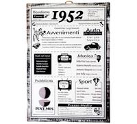KUSTOM ART Quadro da Parete Serie Citazioni e Aforismi Avvenimenti Importanti e Informazioni Anno 1952 Stampa su Legno 25x18cm Idea Regalo Compleanno Anniversario