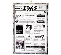 KUSTOM ART Quadro da Parete Serie Citazioni e Aforismi Avvenimenti Importanti e Informazioni Anno 1965 Stampa su Legno 25x18cm Idea Regalo Compleanno Anniversario
