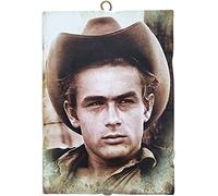 KUSTOM ART Quadro Quadretto Stile Vintage James Dean Stampa su Legno Misure Varie.