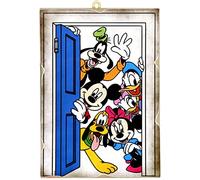 KUSTOM ART Quadro Quadretto Stile Vintage Serie Fumetti Personaggi Cartoon Stampa da Collezione su Legno 18x25 cm.