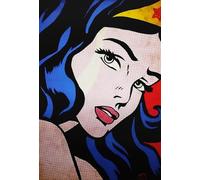 KUSTOM ART Quadro Serie Fumetti/Comics Wonder Woman Stampa su Legno 30x21 cm.