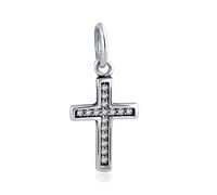 KUSTOM FACTORY - Charm a forma di croce, argento e zirconi per Pandora