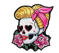 Kustom Factory - Toppa pin-up, teschio, ricamato