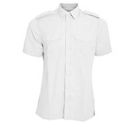 Kustom Kit - Camicia a Maniche Corte - Uomo (Collo 38 cm) (Bianco)