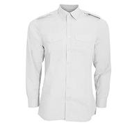 Kustom Kit - Camicia a Maniche Lunghe - Uomo (Collo: 43 cm) (Bianco)