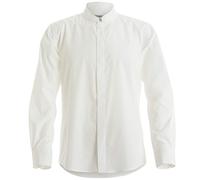 Kustom Kit Camicia con Collo alla Coreana - Uomo (M) (Bianco)