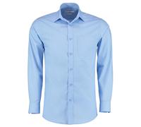 Kustom Kit da Uomo Manica Lunga Facile Ferro su Misura Popeline Camicia